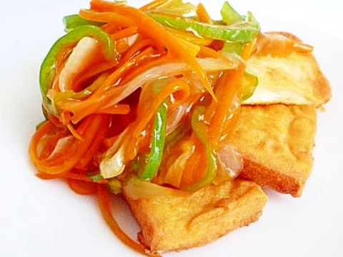 野菜たっぷり 厚揚げの甘酢あんかけ レシピ 作り方 By Liqueur 楽天レシピ